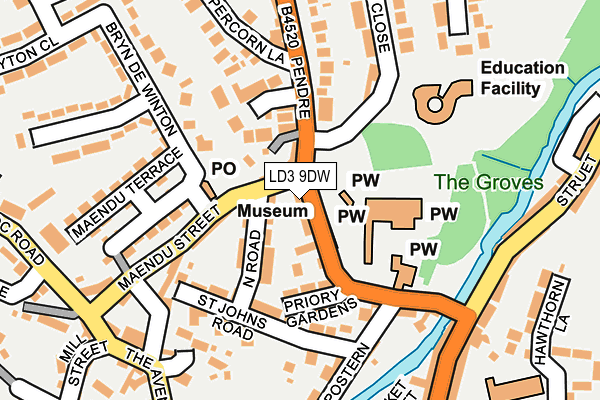 LD3 9DW map - OS OpenMap – Local (Ordnance Survey)