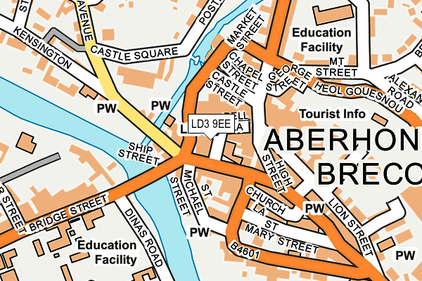 Map of BRECON JAZZ FESTIVAL LTD. at local scale