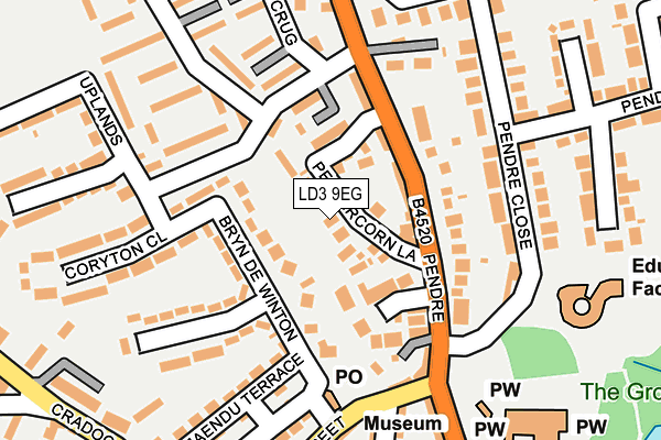 LD3 9EG map - OS OpenMap – Local (Ordnance Survey)