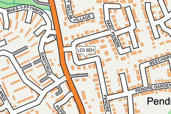 LD3 9EH map - OS OpenMap – Local (Ordnance Survey)