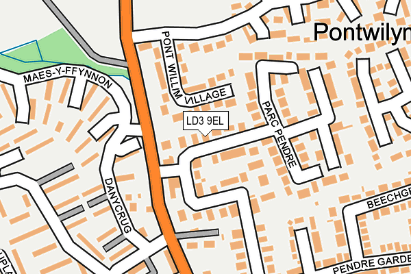 LD3 9EL map - OS OpenMap – Local (Ordnance Survey)