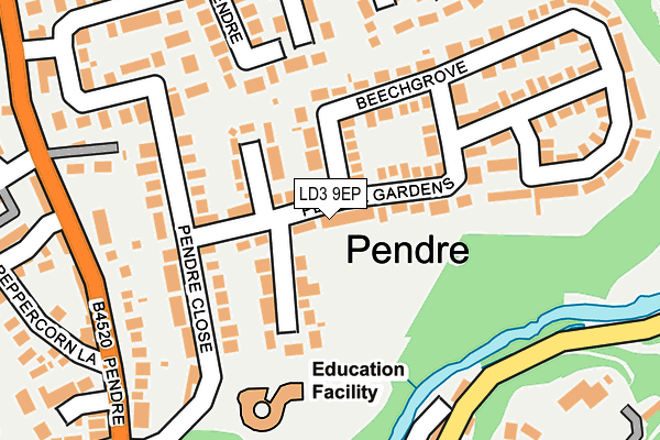 LD3 9EP map - OS OpenMap – Local (Ordnance Survey)