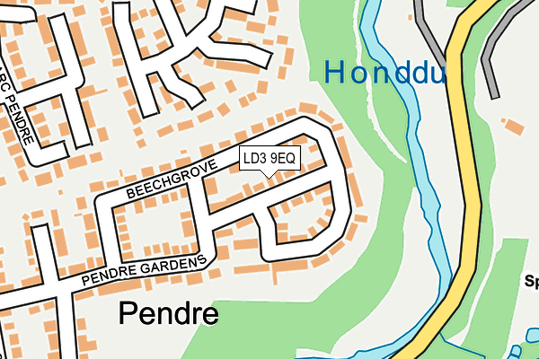 LD3 9EQ map - OS OpenMap – Local (Ordnance Survey)