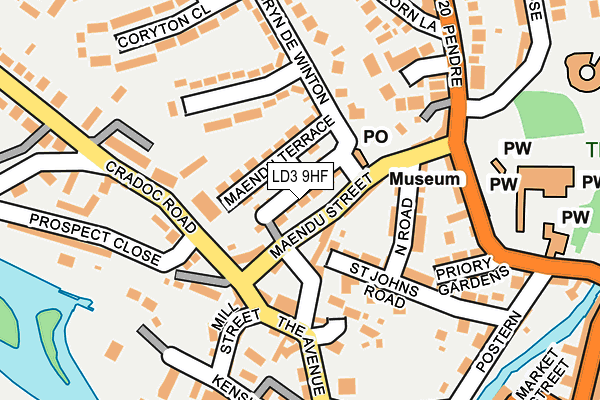 LD3 9HF map - OS OpenMap – Local (Ordnance Survey)