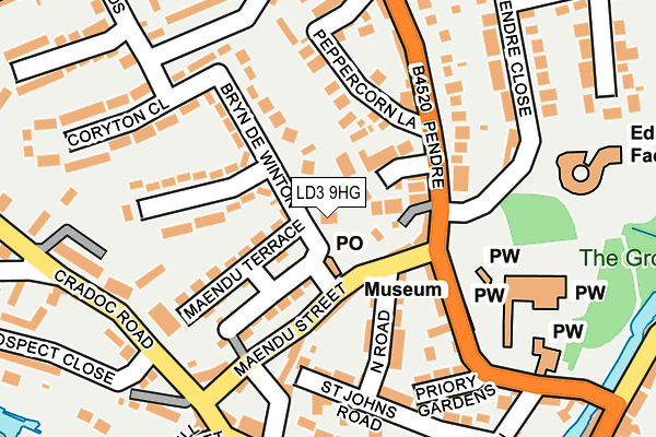 LD3 9HG map - OS OpenMap – Local (Ordnance Survey)