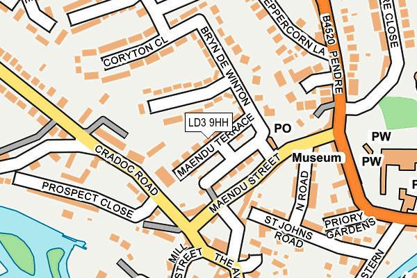 LD3 9HH map - OS OpenMap – Local (Ordnance Survey)