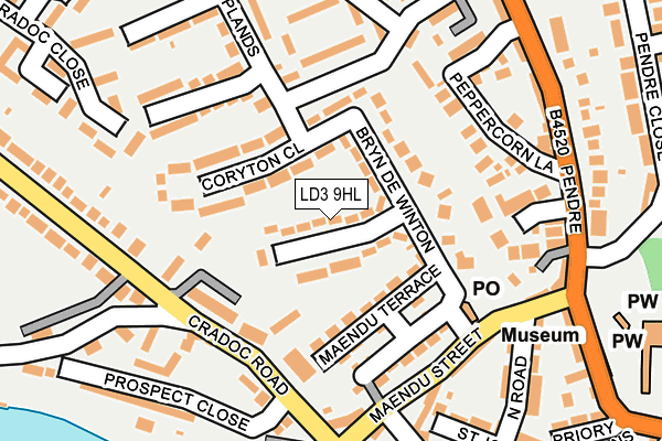 LD3 9HL map - OS OpenMap – Local (Ordnance Survey)