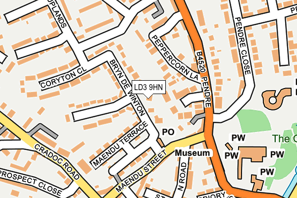 LD3 9HN map - OS OpenMap – Local (Ordnance Survey)