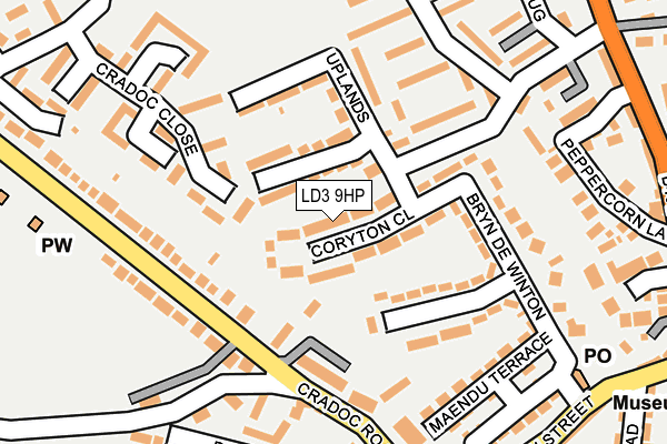 LD3 9HP map - OS OpenMap – Local (Ordnance Survey)