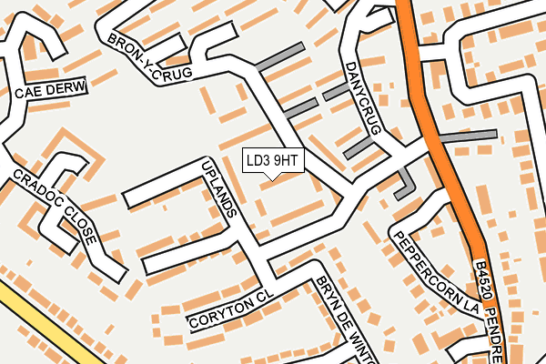 LD3 9HT map - OS OpenMap – Local (Ordnance Survey)