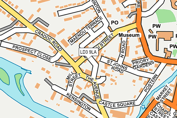 LD3 9LA map - OS OpenMap – Local (Ordnance Survey)