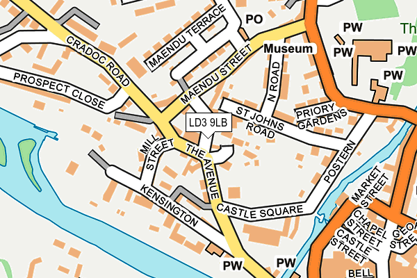 LD3 9LB map - OS OpenMap – Local (Ordnance Survey)
