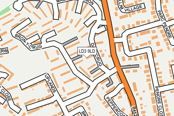 LD3 9LD map - OS OpenMap – Local (Ordnance Survey)