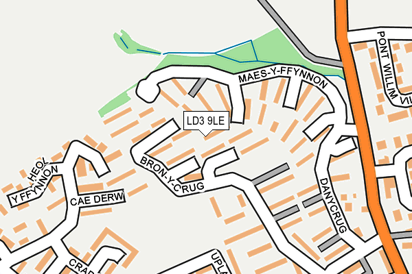 LD3 9LE map - OS OpenMap – Local (Ordnance Survey)