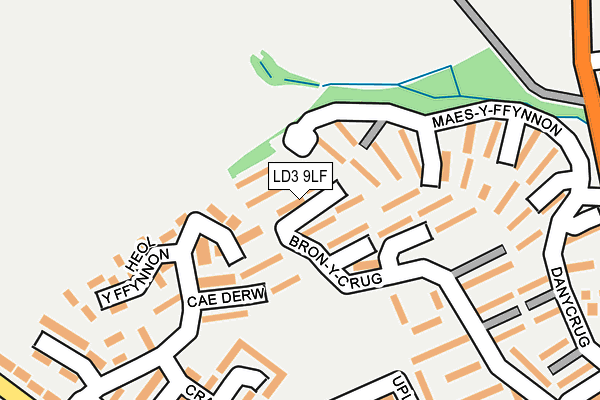 LD3 9LF map - OS OpenMap – Local (Ordnance Survey)