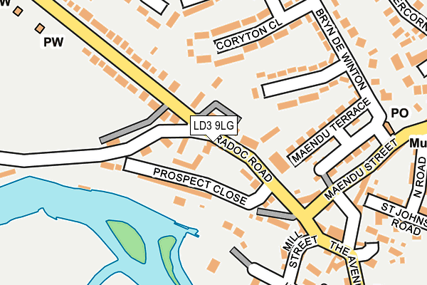 LD3 9LG map - OS OpenMap – Local (Ordnance Survey)