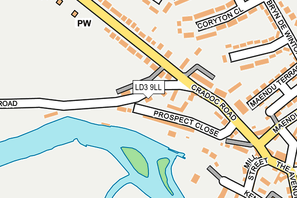 LD3 9LL map - OS OpenMap – Local (Ordnance Survey)