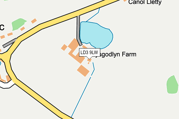 LD3 9LW map - OS OpenMap – Local (Ordnance Survey)