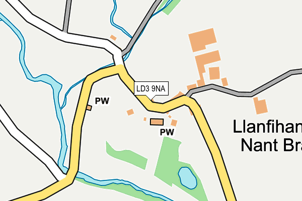 LD3 9NA map - OS OpenMap – Local (Ordnance Survey)