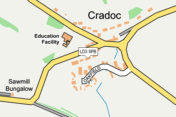 LD3 9PB map - OS OpenMap – Local (Ordnance Survey)