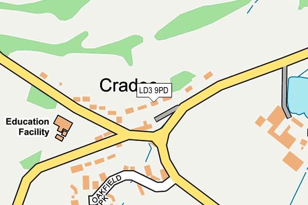 LD3 9PD map - OS OpenMap – Local (Ordnance Survey)