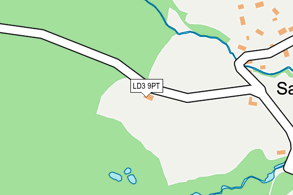 LD3 9PT map - OS OpenMap – Local (Ordnance Survey)