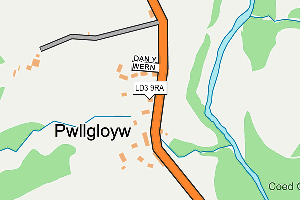 LD3 9RA map - OS OpenMap – Local (Ordnance Survey)