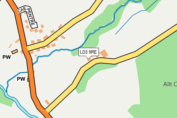 LD3 9RE map - OS OpenMap – Local (Ordnance Survey)