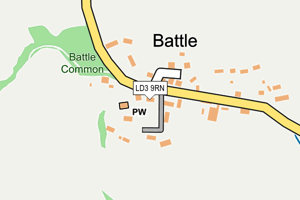 LD3 9RN map - OS OpenMap – Local (Ordnance Survey)