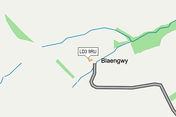 LD3 9RU map - OS OpenMap – Local (Ordnance Survey)