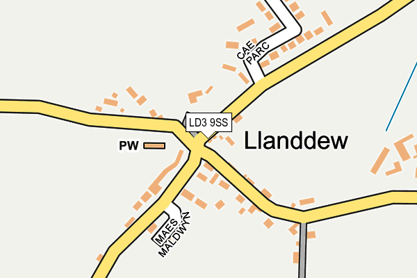 LD3 9SS map - OS OpenMap – Local (Ordnance Survey)