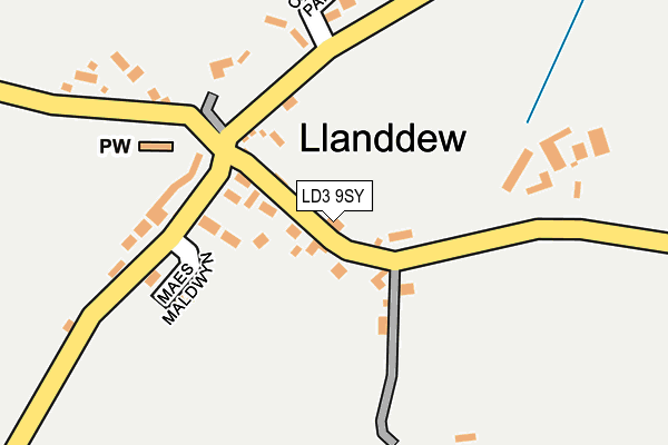 LD3 9SY map - OS OpenMap – Local (Ordnance Survey)