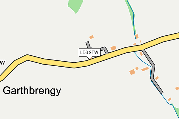 LD3 9TW map - OS OpenMap – Local (Ordnance Survey)