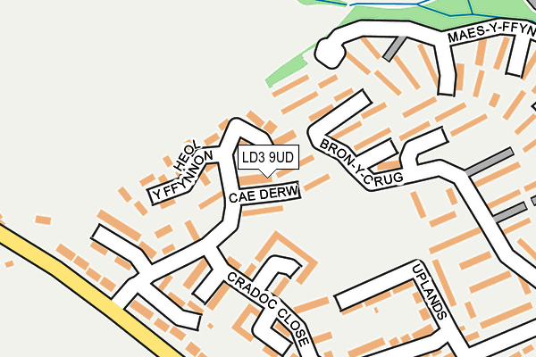 LD3 9UD map - OS OpenMap – Local (Ordnance Survey)