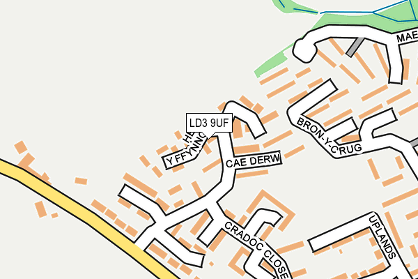 LD3 9UF map - OS OpenMap – Local (Ordnance Survey)