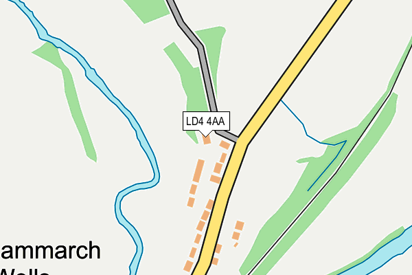 LD4 4AA map - OS OpenMap – Local (Ordnance Survey)