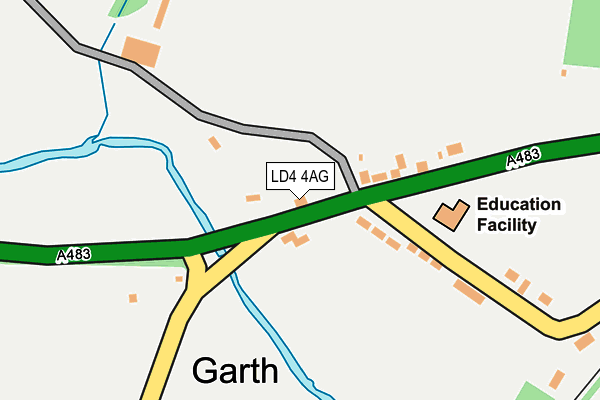 LD4 4AG map - OS OpenMap – Local (Ordnance Survey)