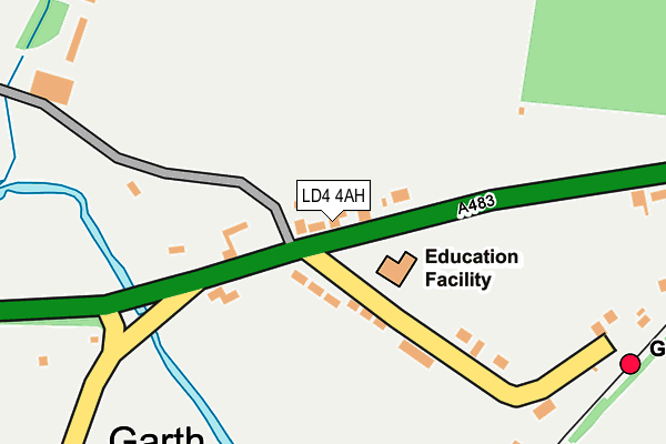 LD4 4AH map - OS OpenMap – Local (Ordnance Survey)