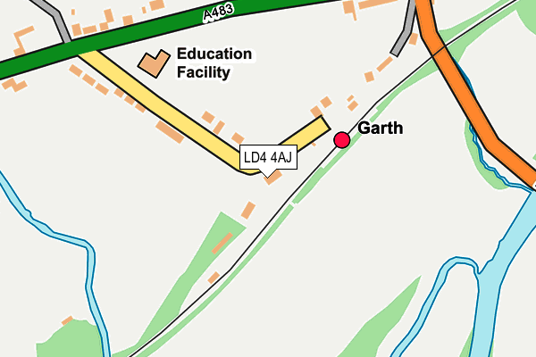 LD4 4AJ map - OS OpenMap – Local (Ordnance Survey)