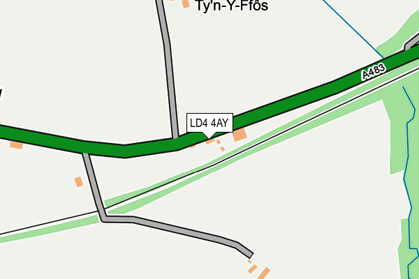 LD4 4AY map - OS OpenMap – Local (Ordnance Survey)