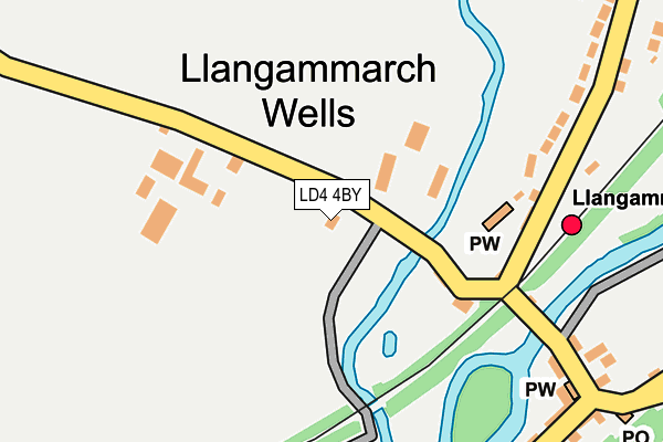 LD4 4BY map - OS OpenMap – Local (Ordnance Survey)