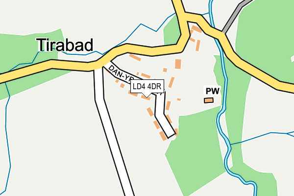 LD4 4DR map - OS OpenMap – Local (Ordnance Survey)