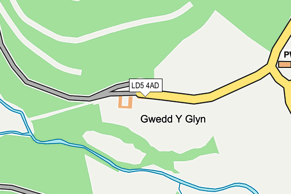 LD5 4AD map - OS OpenMap – Local (Ordnance Survey)