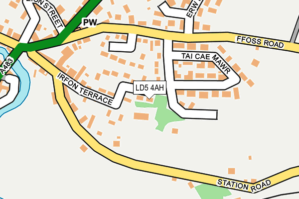 LD5 4AH map - OS OpenMap – Local (Ordnance Survey)