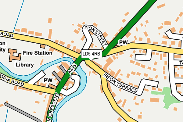 LD5 4RB map - OS OpenMap – Local (Ordnance Survey)