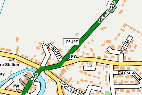 LD5 4RF map - OS OpenMap – Local (Ordnance Survey)