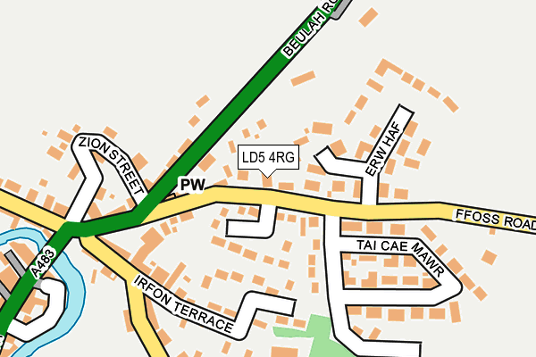 LD5 4RG map - OS OpenMap – Local (Ordnance Survey)