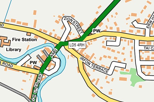 LD5 4RH map - OS OpenMap – Local (Ordnance Survey)