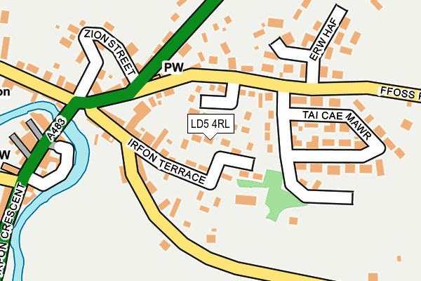 LD5 4RL map - OS OpenMap – Local (Ordnance Survey)