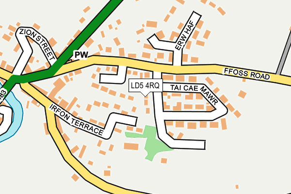 LD5 4RQ map - OS OpenMap – Local (Ordnance Survey)